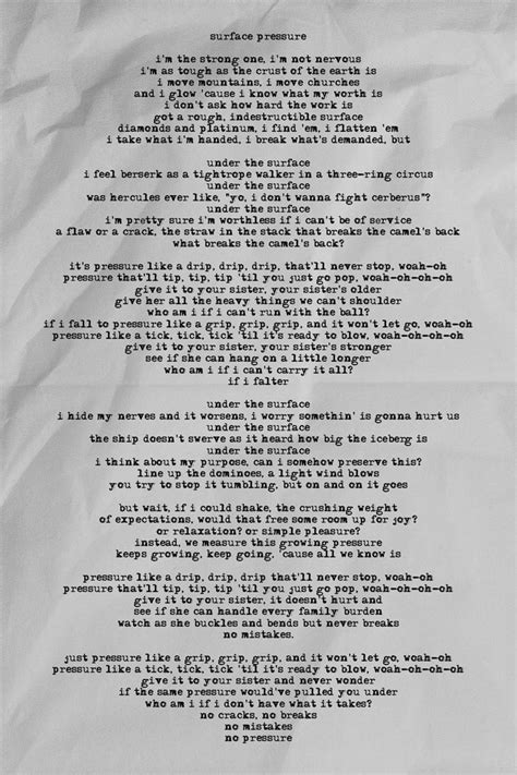 Surface Pressure Lyrics from Encanto .
